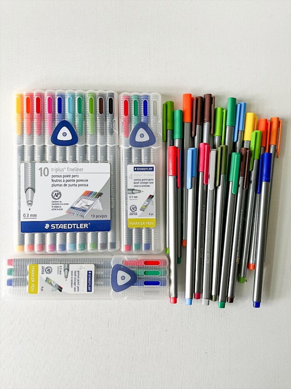 36pc STAEDTLER Triplus Fineliner 0.3mm Porous Point Marker Pens Assorted Colors